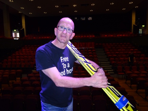 Eddie launching his speaking tour Eddie Edwards