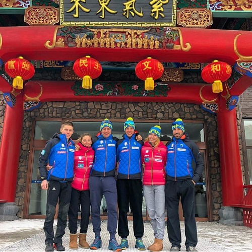The Italian skimo team in China for the start of the ISMF World Cup (photo: Robert Antonioli) The Italian skimo team in China for the start of the ISMF World Cup (photo: Robert Antonioli)