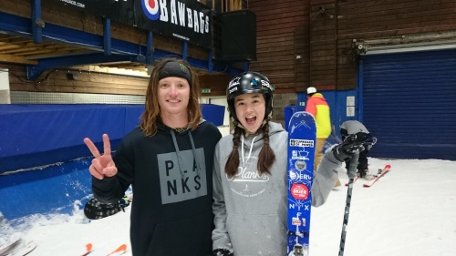 Woodsy with up & coming freeskier, Millie Wilkinson Woodsy with up & coming freeskier, Millie Wilkinson