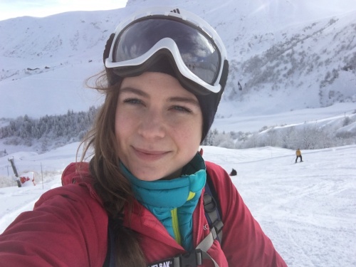Katie Bamber on the slopes of Valmorel
