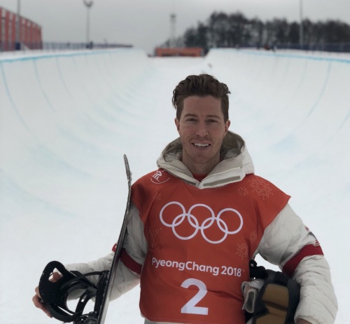 Shaun White during training - photo Shaun White Twitter Shaun White